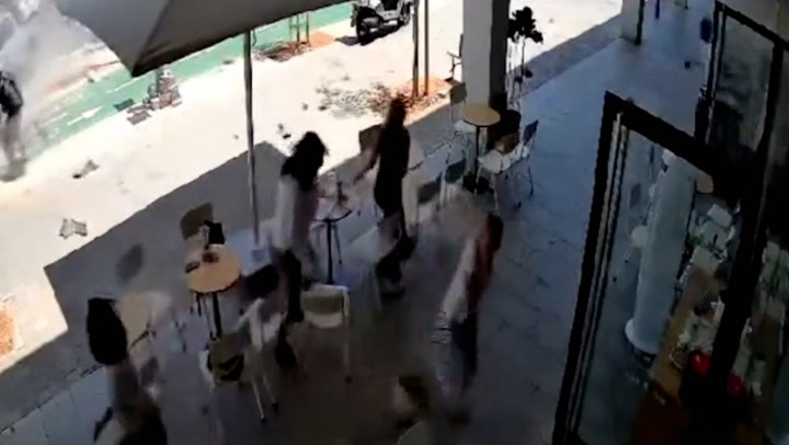 CCTV captures moment of car-ramming attack in Tel Aviv