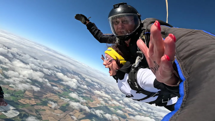 Shirley Ballas conquers fear and completes 'terrifying' skydive to raise money for charity