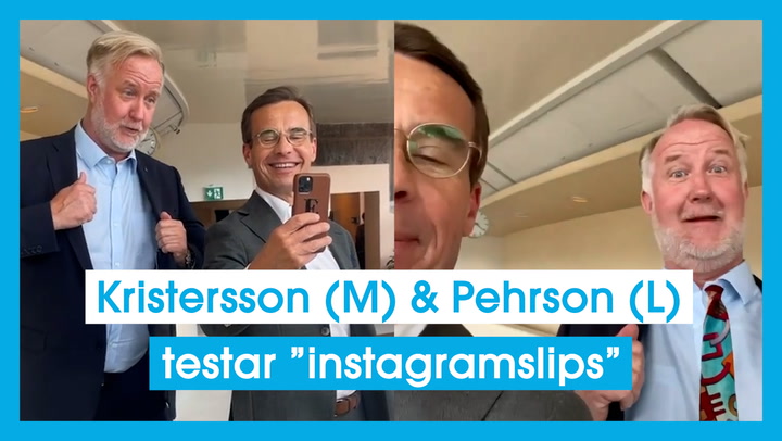 Kristersson (M) & Pehrson (L) testar ”instagramslips”