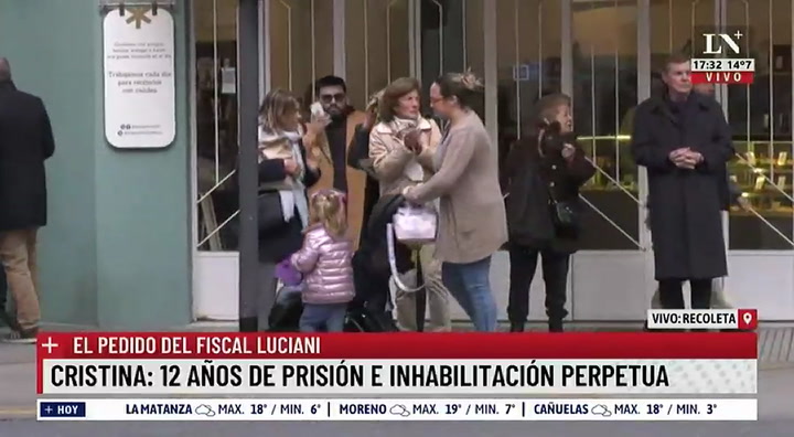 Tensión frente a la casa de Cristina Kirchner