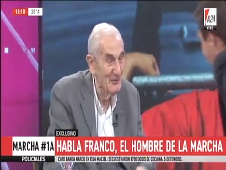 Habló el abuelo de la marcha del #1A y se sorprendió al saber que Macri quiere hablar con él - Fuent