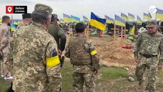 Guerra Rusia-Ucrania: así fue el funeral de dos soldados ucranianos