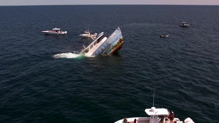 Moment ship deliberately sunk to create artificial reef