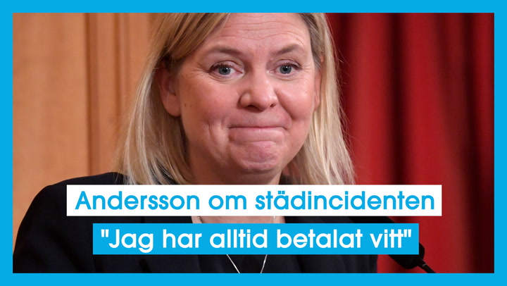 Magdalena Andersson (S) om städincidenten "Jag har alltid betalat vitt"