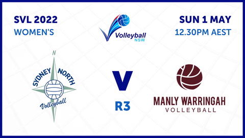 1 May - Sydney Volleyball League - R3 - Sydney North v Manly Warringah