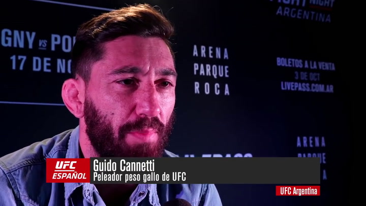 Cannetti en la previa de su pelea ante Vera- Fuente: UFC Español