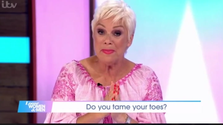 Denise Welch says she loves having her feet 'tickled and played with'