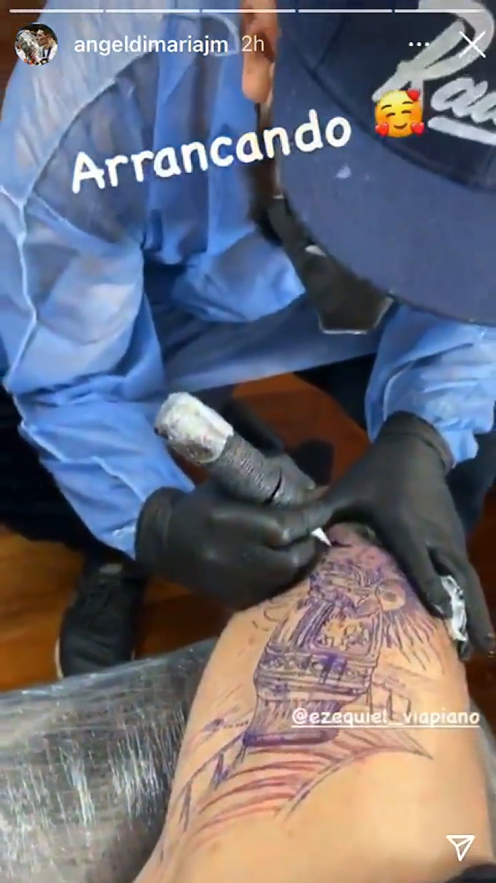 El tatuaje de la Copa América en la pierna de Di María
