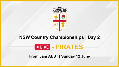 12 June - NSW Country Champs - Day 2 - Pirates Gameday Stream