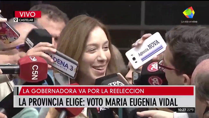 María Eugenia Vidal: 'Es un día donde podemos hacer oír nuestra voz' - Gentileza: América TV 