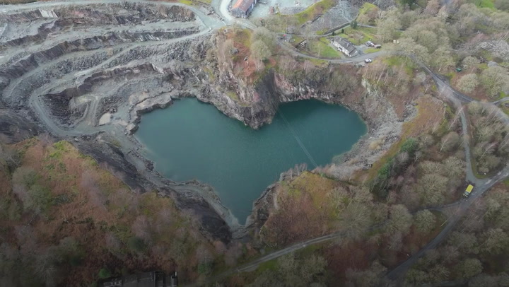 Hidden heart-shaped lake in 500-year-old volcanic rock revealed in Lake District