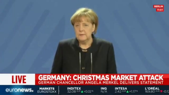 Merkel en Berlín  'No queremos vivir con miedo'