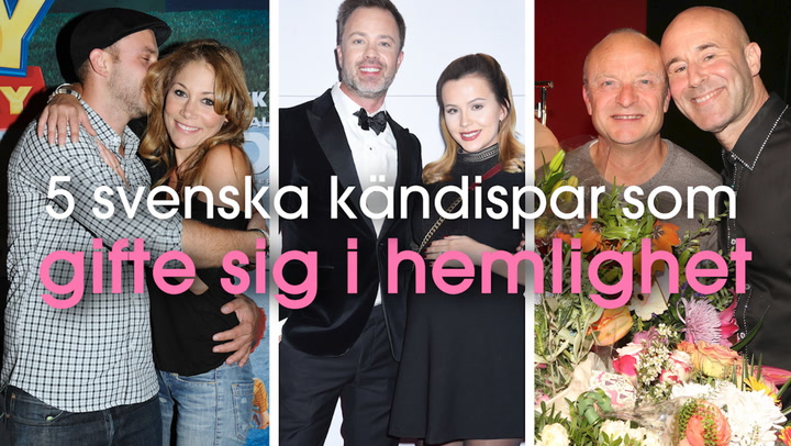 5 svenska kändispar som gifte sig i hemlighet