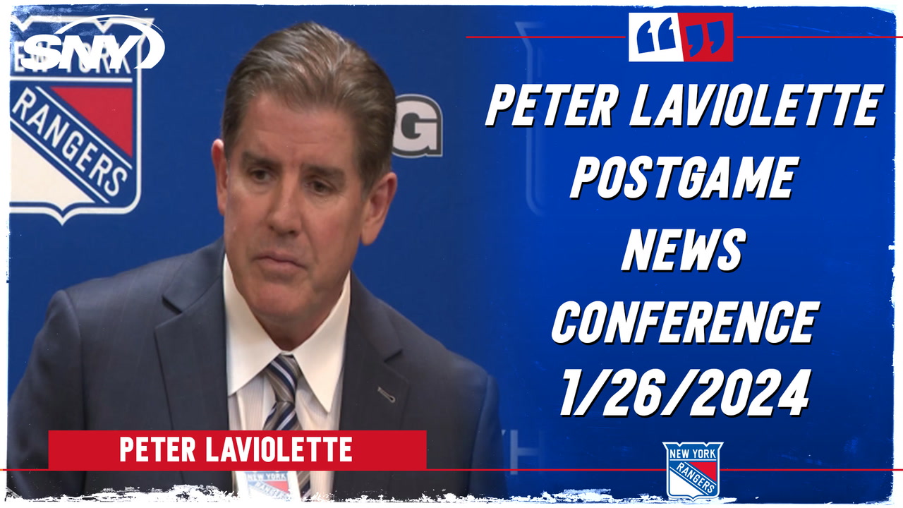 Rangers coach Peter Laviolette on loss to Vegas, Filip Chytil's ...