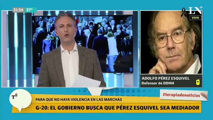 Adolfo Pérez Esquivel:'No puedo hacerme garante de algo que es responsable el Estado'