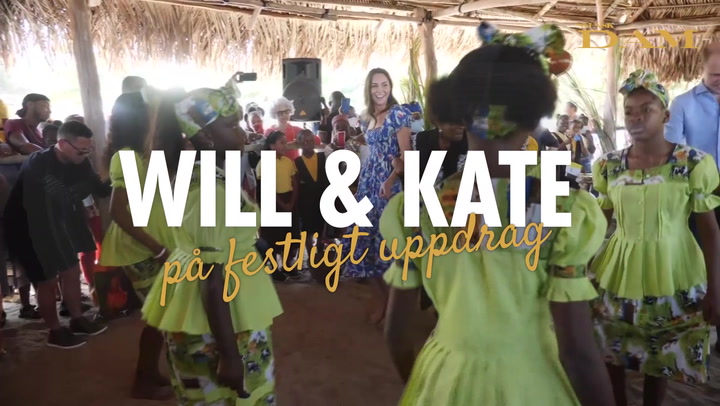 William & Kate dansar loss i Belize