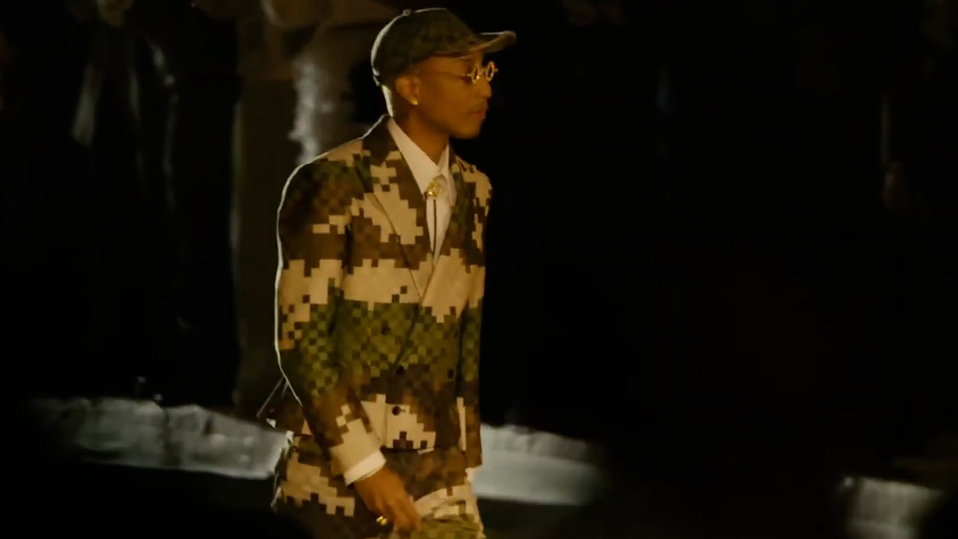 Pharrell Williams makes Louis Vuitton debut at star-studded show