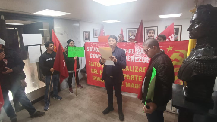 Militantes del Partido Comunista Mexicano irrumpieron en la embajada de  Venezuela en protesta contra el régimen de Nicolás Maduro - Infobae