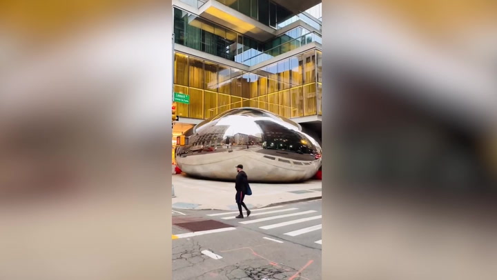 Anish Kapoor's new 48ft 'Bean' sculpture appears in New York City