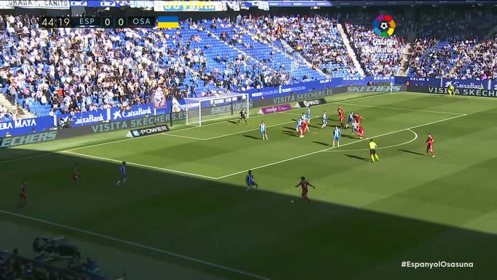 Gol de Budimir (0-1) en el Espanyol 1-1 Osasuna