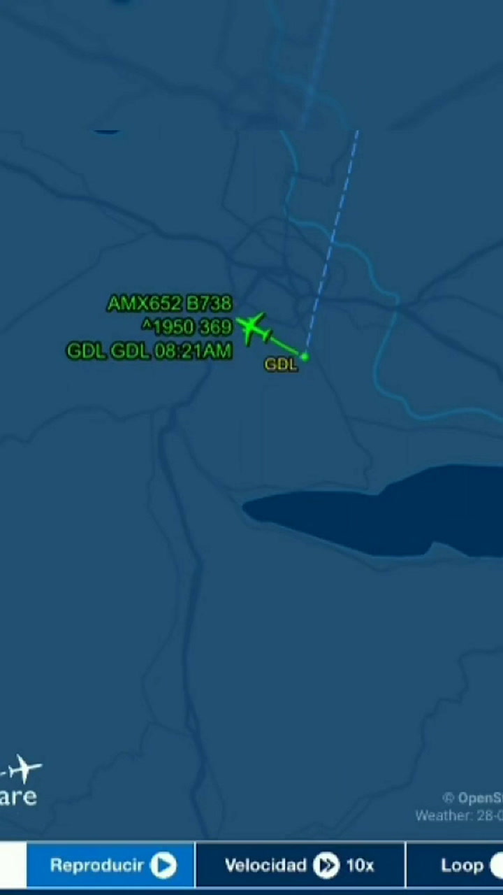 Por fuego en el motor, un avión de Aeroméxico tuvo que regresar a Guadalajara
