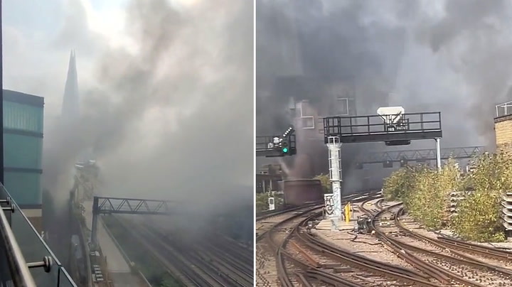 London Bridge fire: Plumes of black smoke fill sky above station | News |  Independent TV