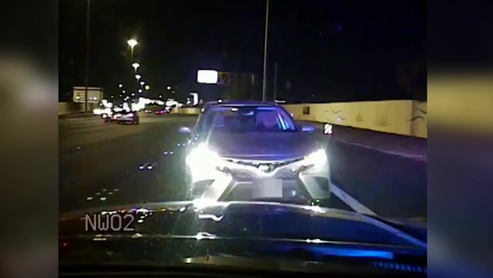 Motorist going wrong way on motorway stopped by police