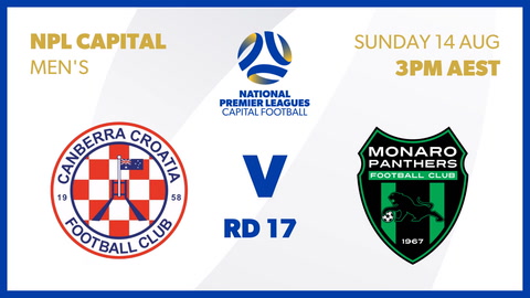 Canberra Croatia FC - NPL Capital Mens v Monaro Panthers FC - NPL Capital Mens