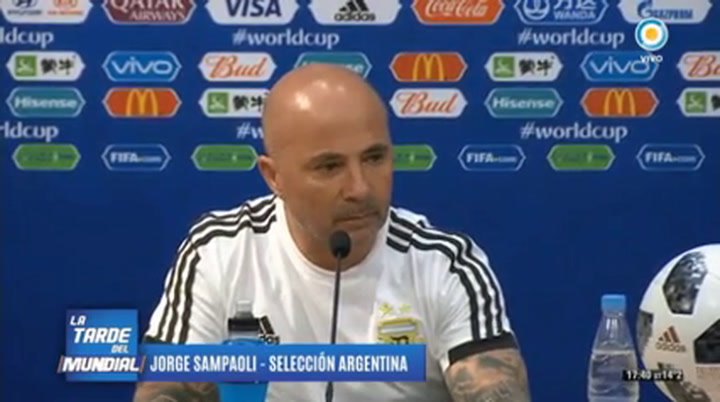 La conferencia de prensa de Sampaoli tras el 0-3 ante Croacia - Fuente: Tv Pública