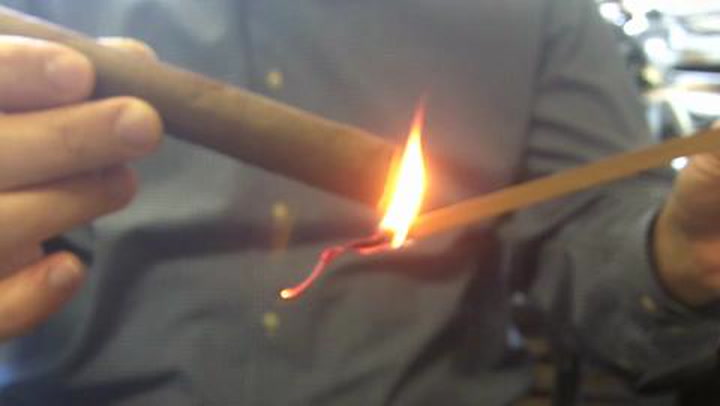 How To Light a Cigar With A Cedar Spill