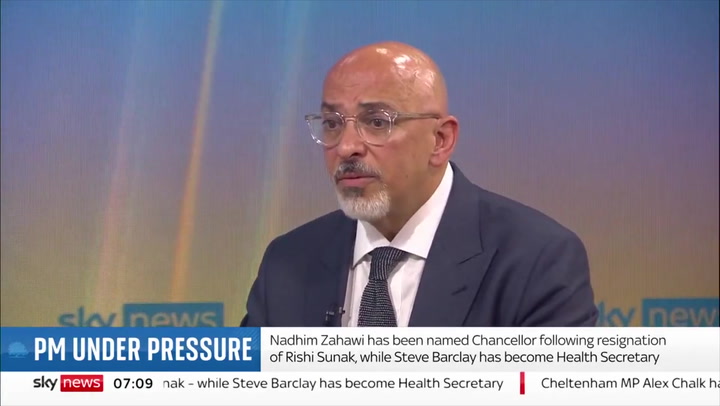 Newly appointed chancellor Zahawi says he is not aiming for 'top role'