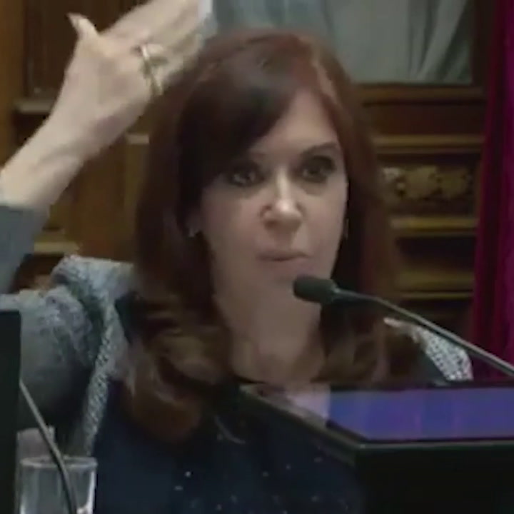 Los gestos de Cristina Kirchner durante el discurso de Pichetto en el Senado