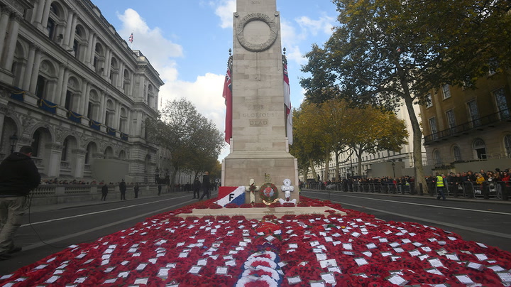 Watch live as Remembrance Sunday marked at Cenotaph