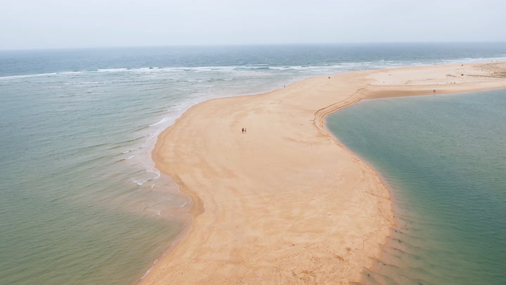 Aerial View of a Beautiful Beach in Portugal, Free Video 
