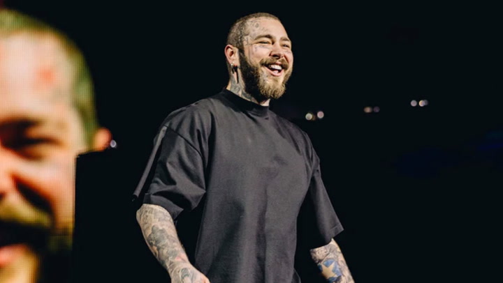 Post Malone reassures fans 'everything's good' after nasty fall during St Louis concert