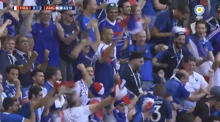 El gol de Mbappé que marcó el 3 a 2 de Francia - Fuente: Televisión Pública