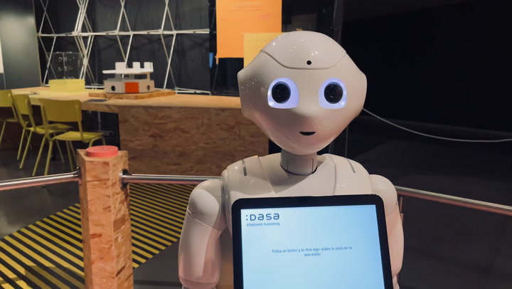 An interactive AI robot that follows people 