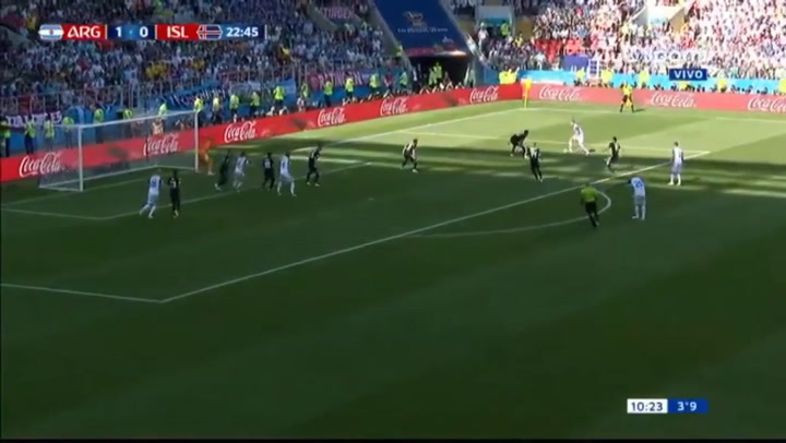 El gol de Islandia que igualó el partido 1 a 1 frente a Argentina - Fuente: TyC Sports