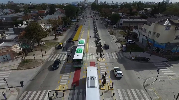 El Metrobus Quilmes, desde un drone - Fuente: YouTube