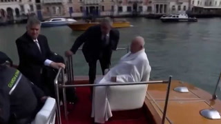 La llegada del Papa Francisco a Venecia