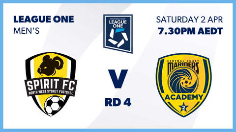 2 April - FNSW League one Mens - Round 4 - NWS Spirit FC v Central Coast Mariners FC