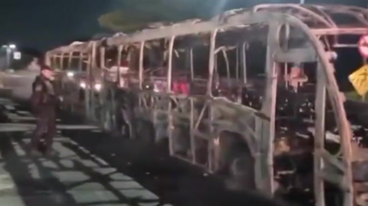 Gang members burn 35 buses in Brazil