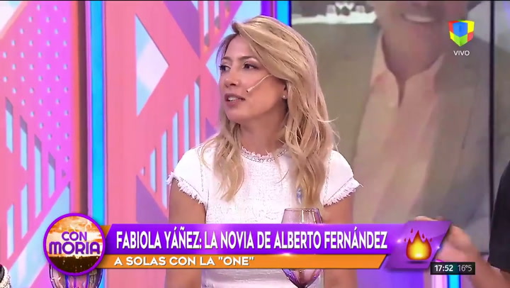 Fabiola Yáñez habló con Moria Casán sobre su relación con Alberto Fernández - Fuente América TV