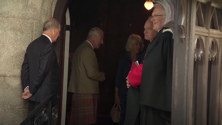 King And Queen Attend Church To Remember Queen Elizabeth II