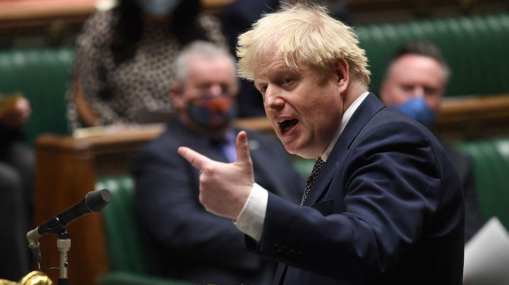 Watch live as Boris Johnson takes on PMQs as he waits upon Sue Gray report