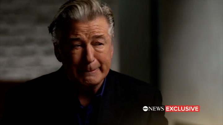 Alec Baldwin cries as he says he 'never' pulled trigger on prop gun that killed Halyna Hutchins