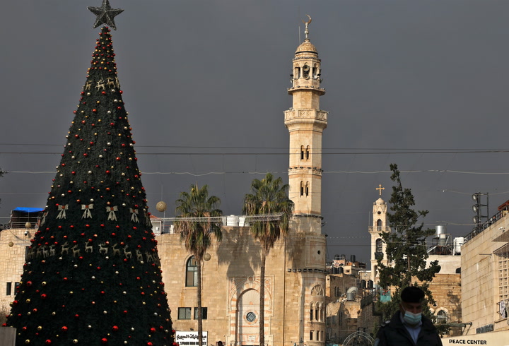 Watch live as Bethlehem Christmas tree lit up outside Church of the Nativity