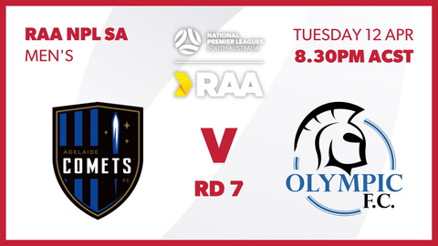12 April - NPL SA RAA Men's - Round 7 - Adelaide Comets v Adelaide Olympic