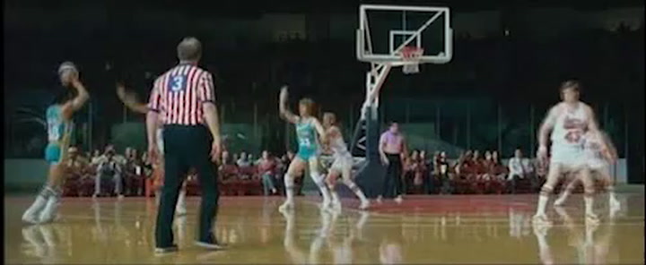 Scene from the film; 'Jackie scores'