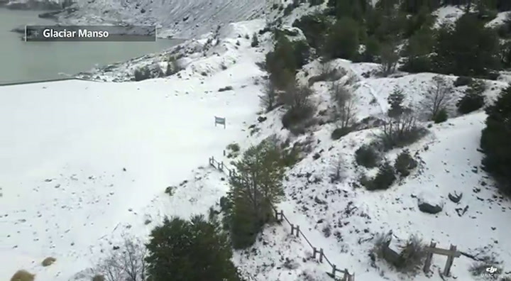El Glaciar Manso desde un drone